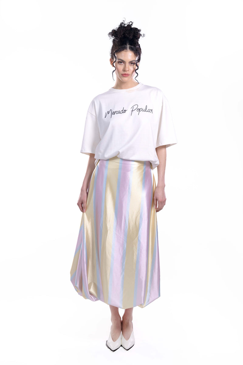 FALDA LONA ESTAMPADA